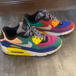 Nike Air Max Multicolor Men's  Sneakers in Green, Yellow, Pink, Blue, Purple